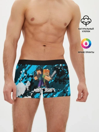 Мужские трусы боксеры / Minecraft / Майнкрафт