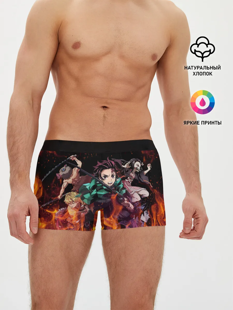 Мужские трусы боксеры / Kimetsu no Yaiba в огне