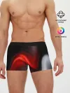 Мужские трусы боксеры / BLACK RED WAVES | АБСТРАКЦИЯ