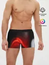 Мужские трусы боксеры / BLACK RED WAVES | АБСТРАКЦИЯ