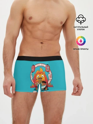 Мужские трусы боксеры / Calcifer & ramen