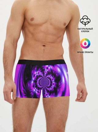 Мужские трусы боксеры / НЕОНОВЫЙ ФРАКТАЛ