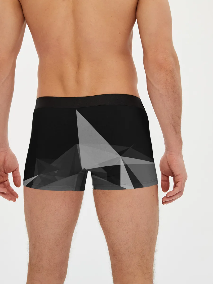 Мужские трусы боксеры / Camo - Black & White