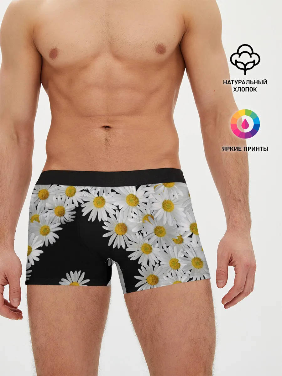 Мужские трусы боксеры / Ромашковая россыпь