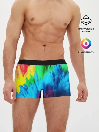 Мужские трусы боксеры / РАЗНОЦВЕТНЫЕ КРАСКИ