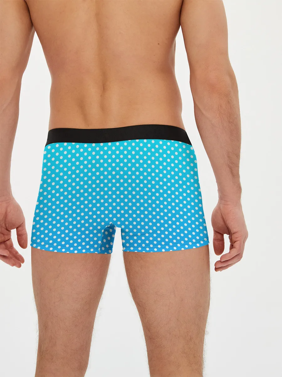 Мужские трусы боксеры / Белые кружки