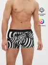 Мужские трусы боксеры / Полосатые 3D круги