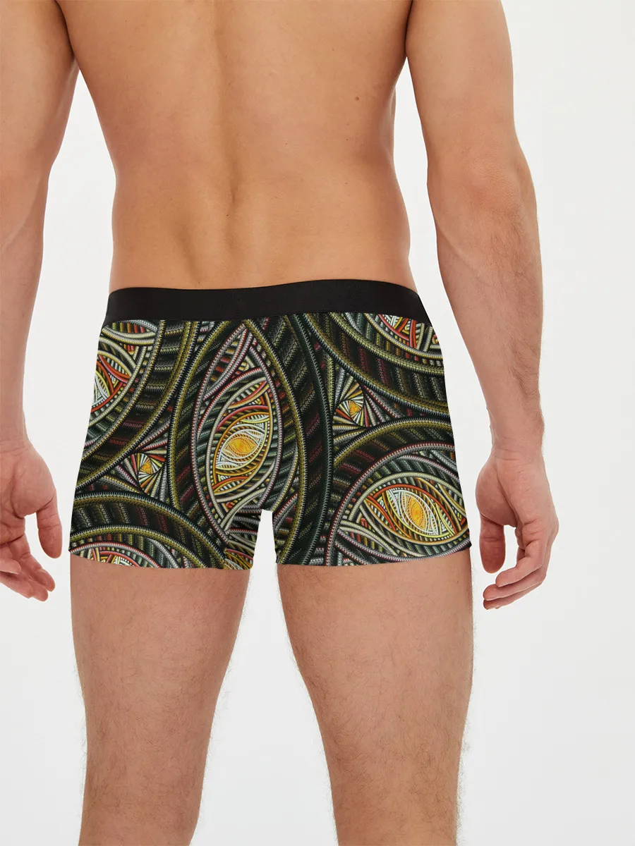 Мужские трусы боксеры / Абстракция глаз узор линии