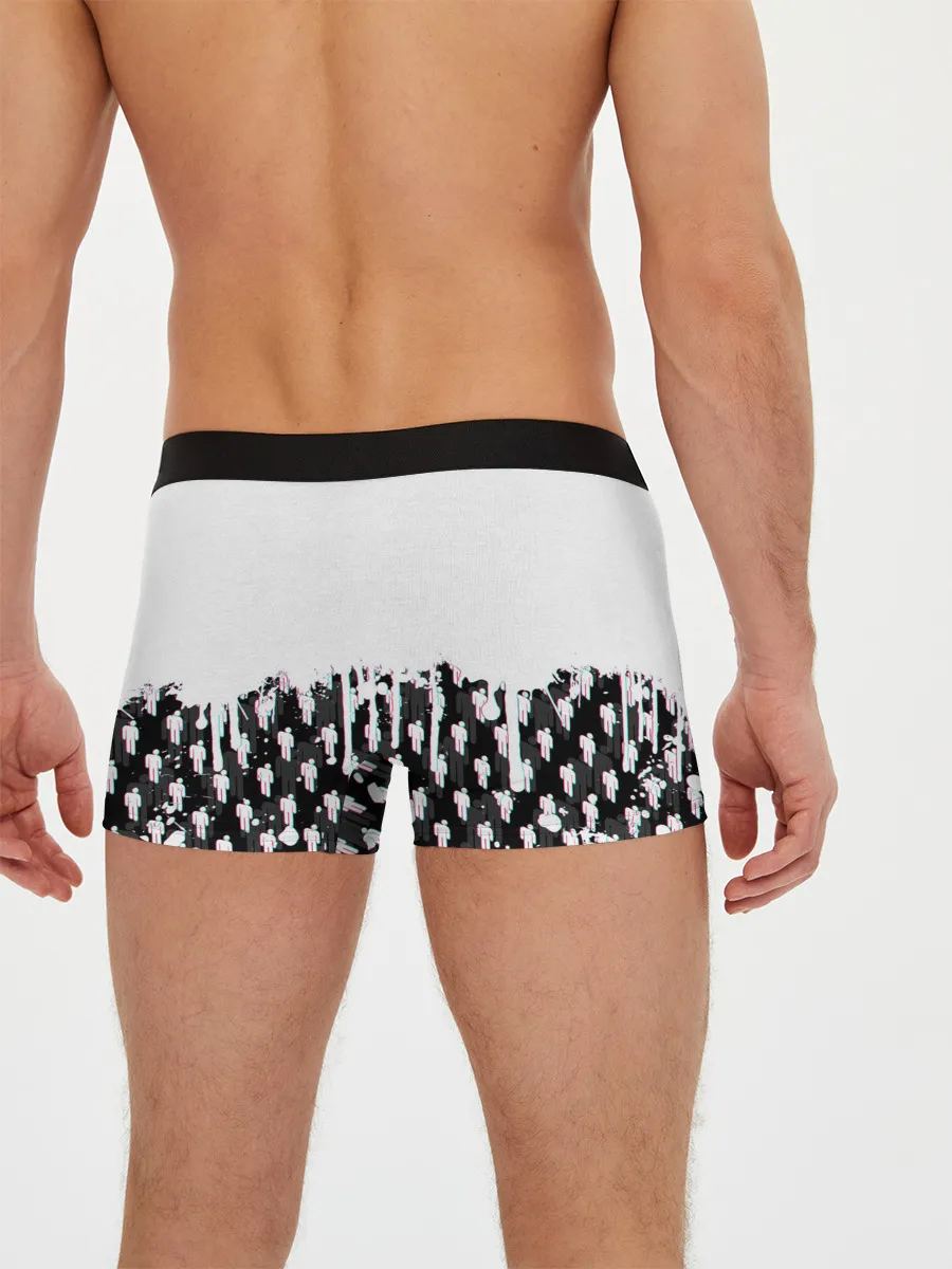 Мужские трусы боксеры / BILLIE EILISH GLITCH