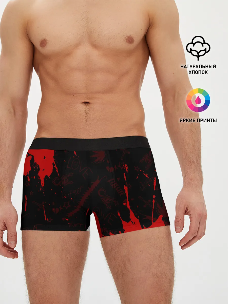 Мужские трусы боксеры / LIL PEEP / ЛИЛ ПИП