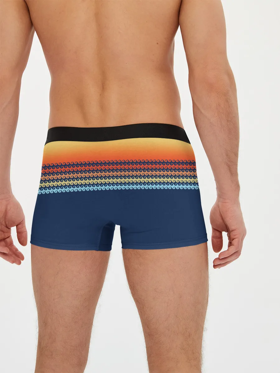 Мужские трусы боксеры / Летние волны и пальма