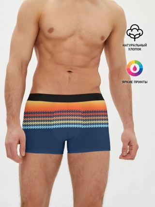 Мужские трусы боксеры / Летние волны и пальма