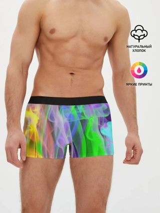 Мужские трусы боксеры / ДЫМ ЦВЕТНОЙ / ОГОНЬ