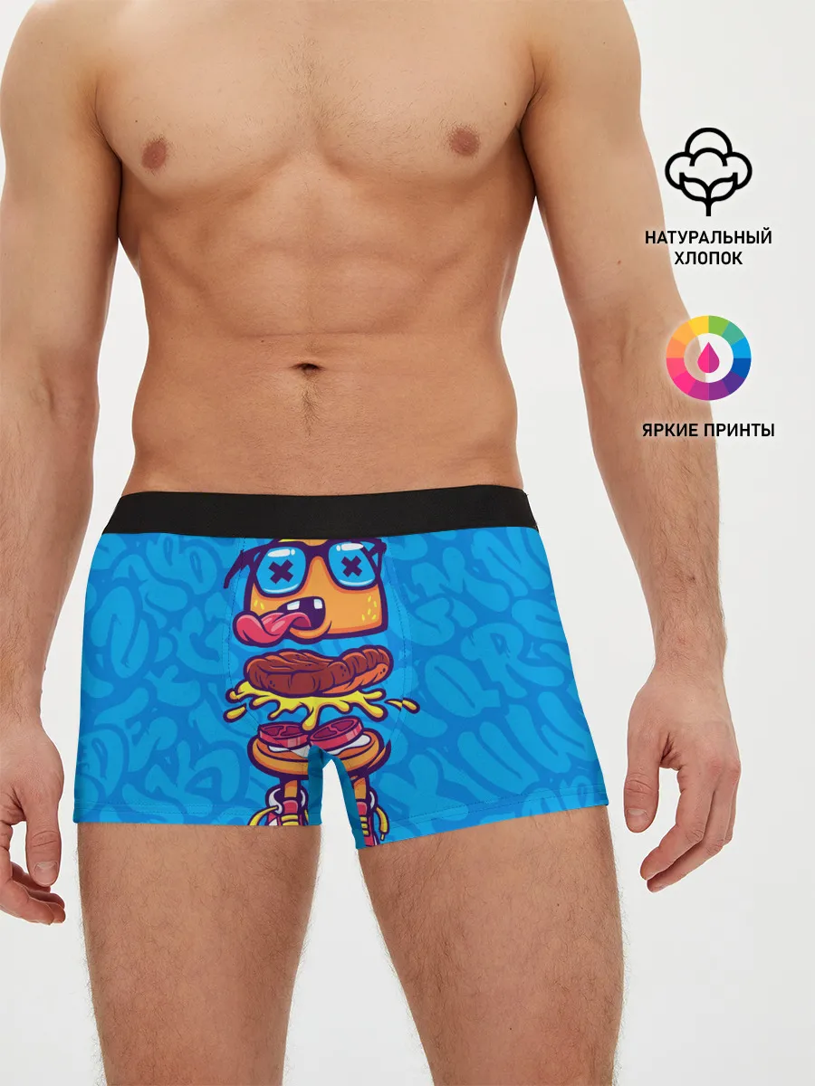 Мужские трусы боксеры / Бутерброд монстрик