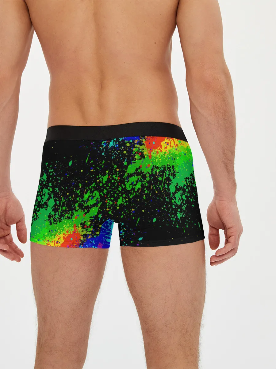 Мужские трусы боксеры / Врывающийся Монки. Радужный фон