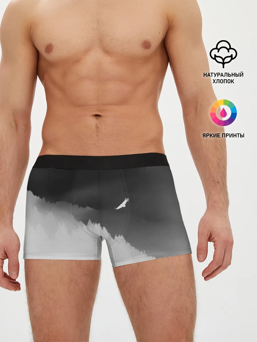 Мужские трусы боксеры / ОРЁЛ НАД ЛЕСОМ