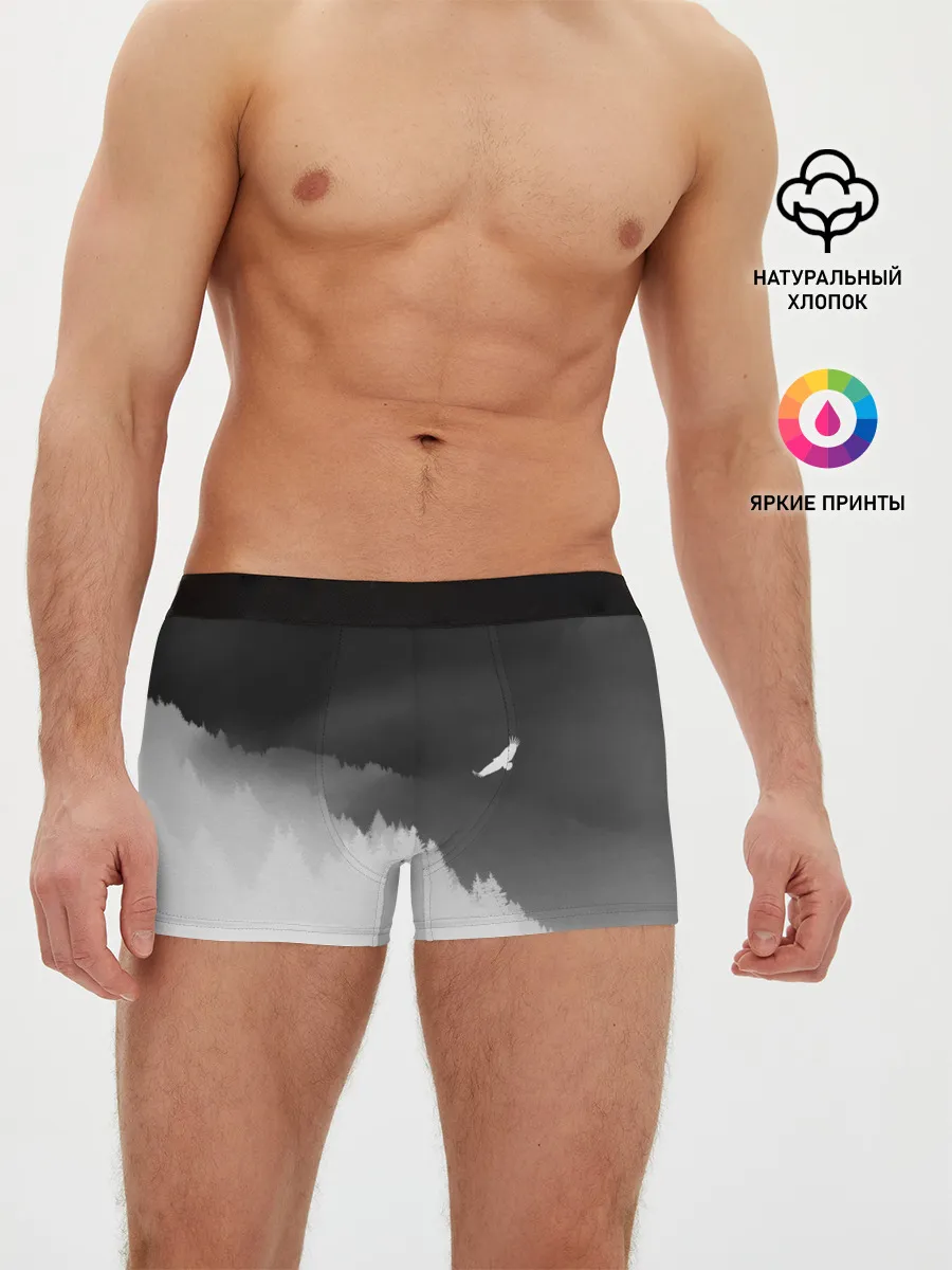 Мужские трусы боксеры / ОРЁЛ НАД ЛЕСОМ