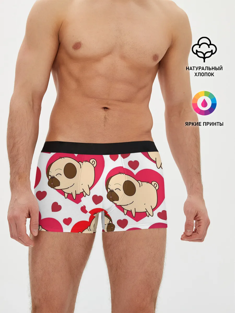 Мужские трусы боксеры / Мопсики