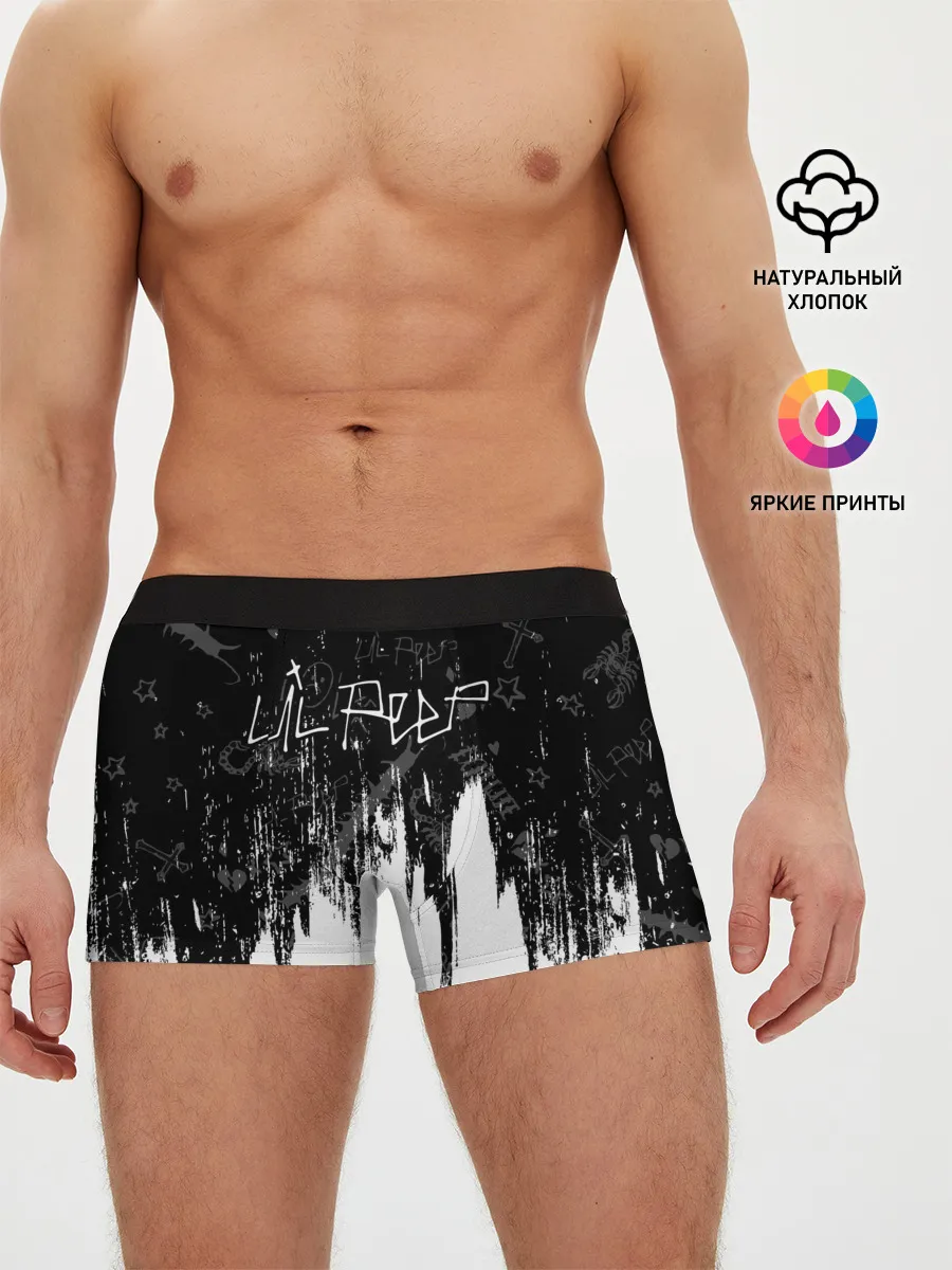 Мужские трусы боксеры / LIL PEEP / ЛИЛ ПИП
