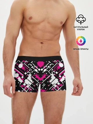 Мужские трусы боксеры / КИБЕРПАНК,ФАНТАСТИКА,КРАСНЫЙ