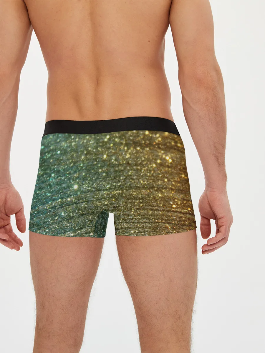 Мужские трусы боксеры / Бирюзовый блеск