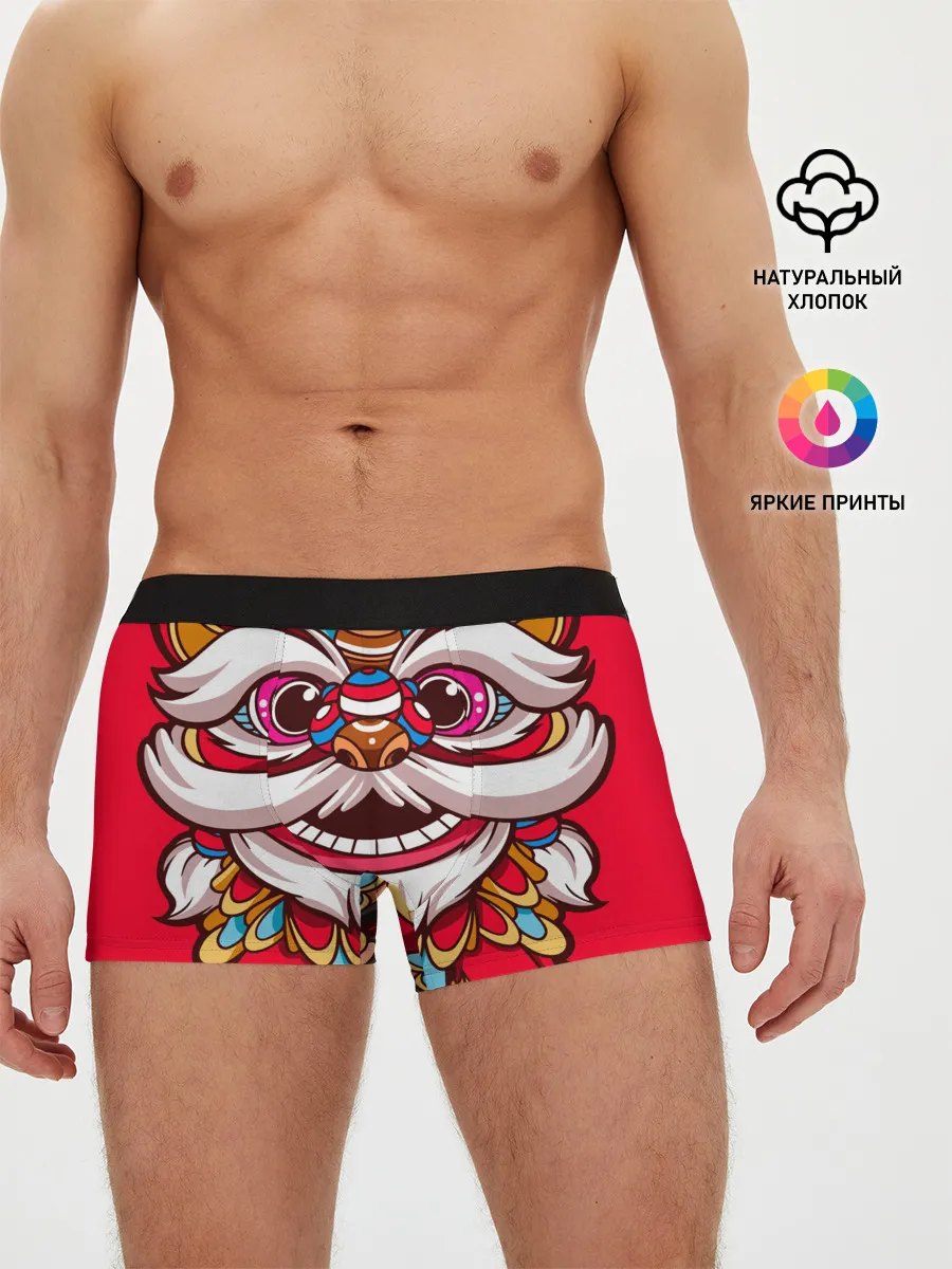 Мужские трусы боксеры / Морда Азиатского Льва