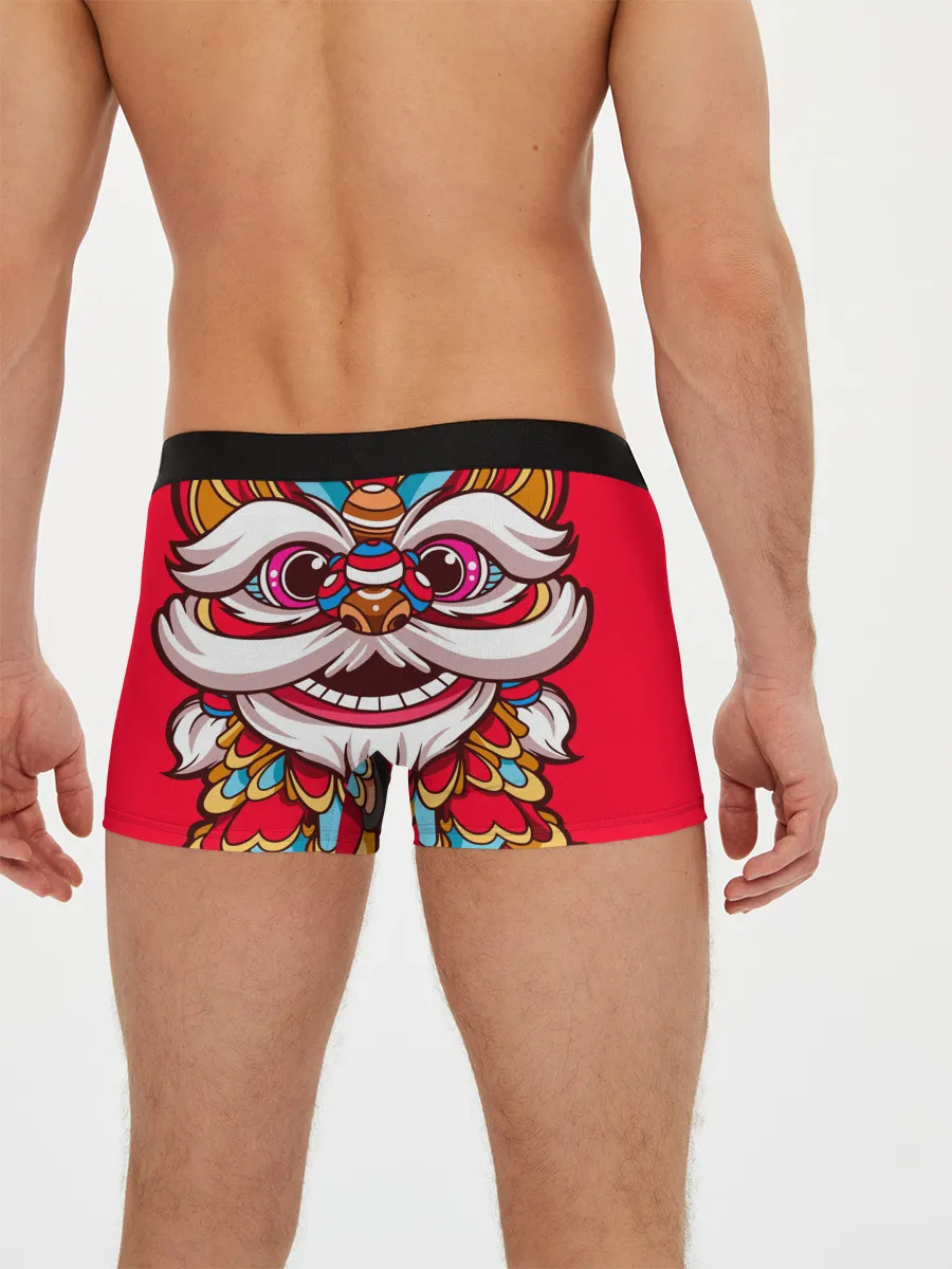 Мужские трусы боксеры / Морда Азиатского Льва