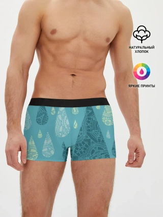 Мужские трусы боксеры / Лесной узор