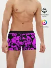Мужские трусы боксеры / KILLA фиолетовые черепа