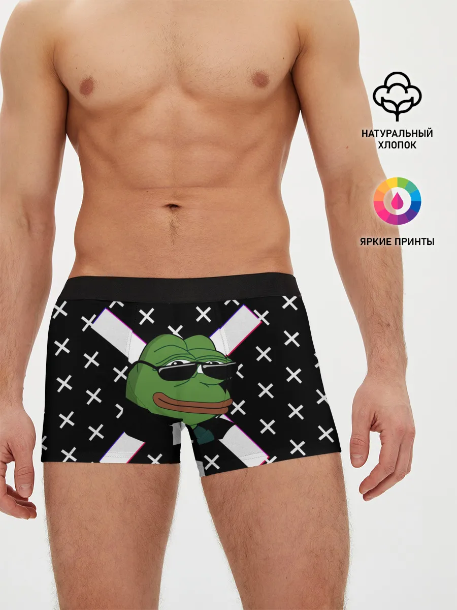 Мужские трусы боксеры / Pepe в очках EZ