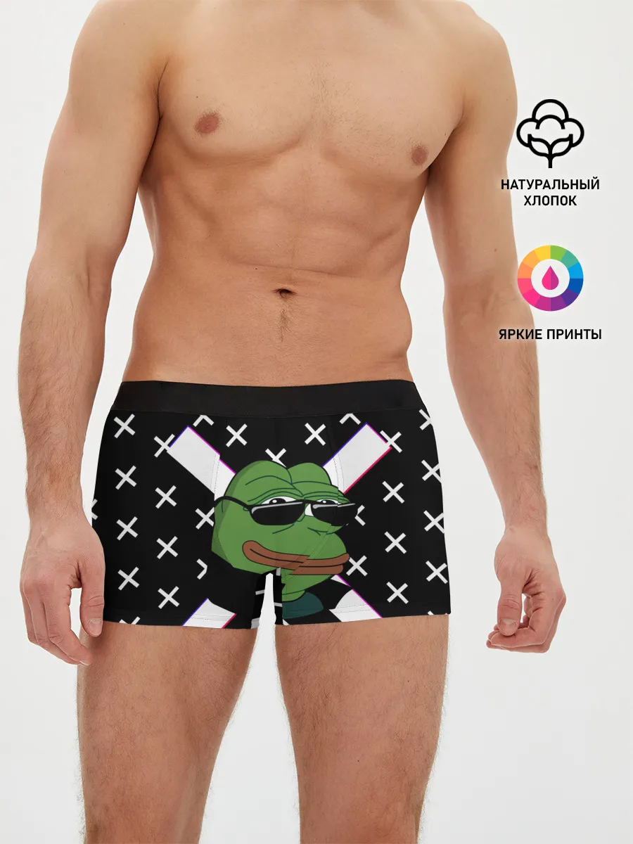 Мужские трусы боксеры / Pepe в очках EZ