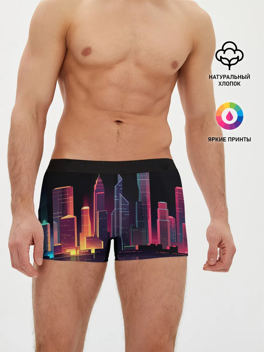 Мужские трусы боксеры / Neon City
