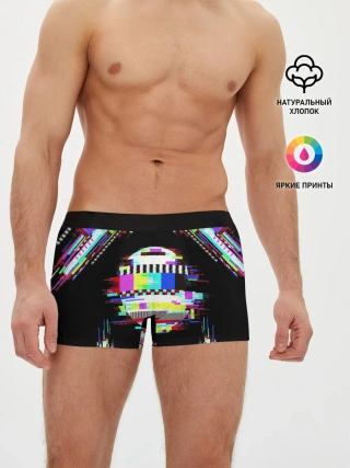 Мужские трусы боксеры / Glitch VHS