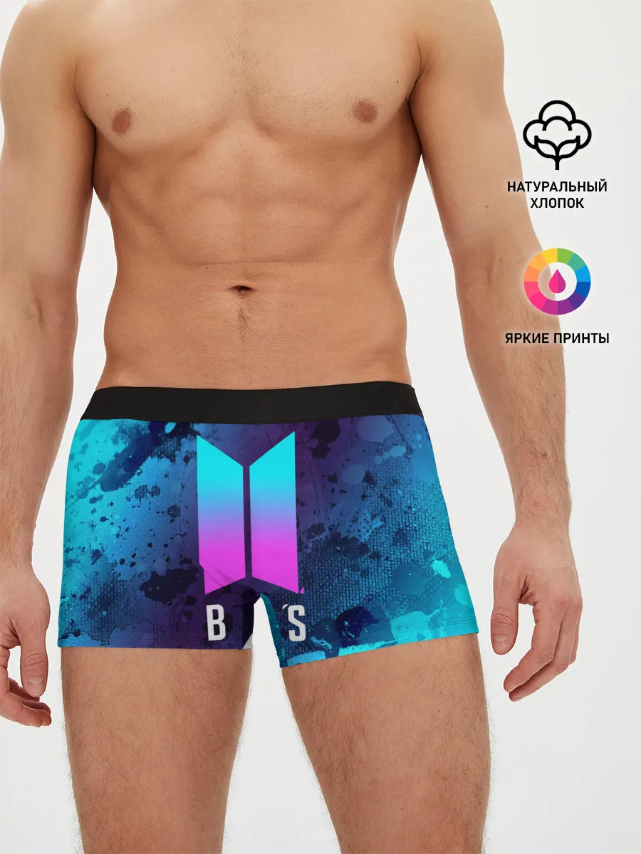 Мужские трусы боксеры / BTS / БТС