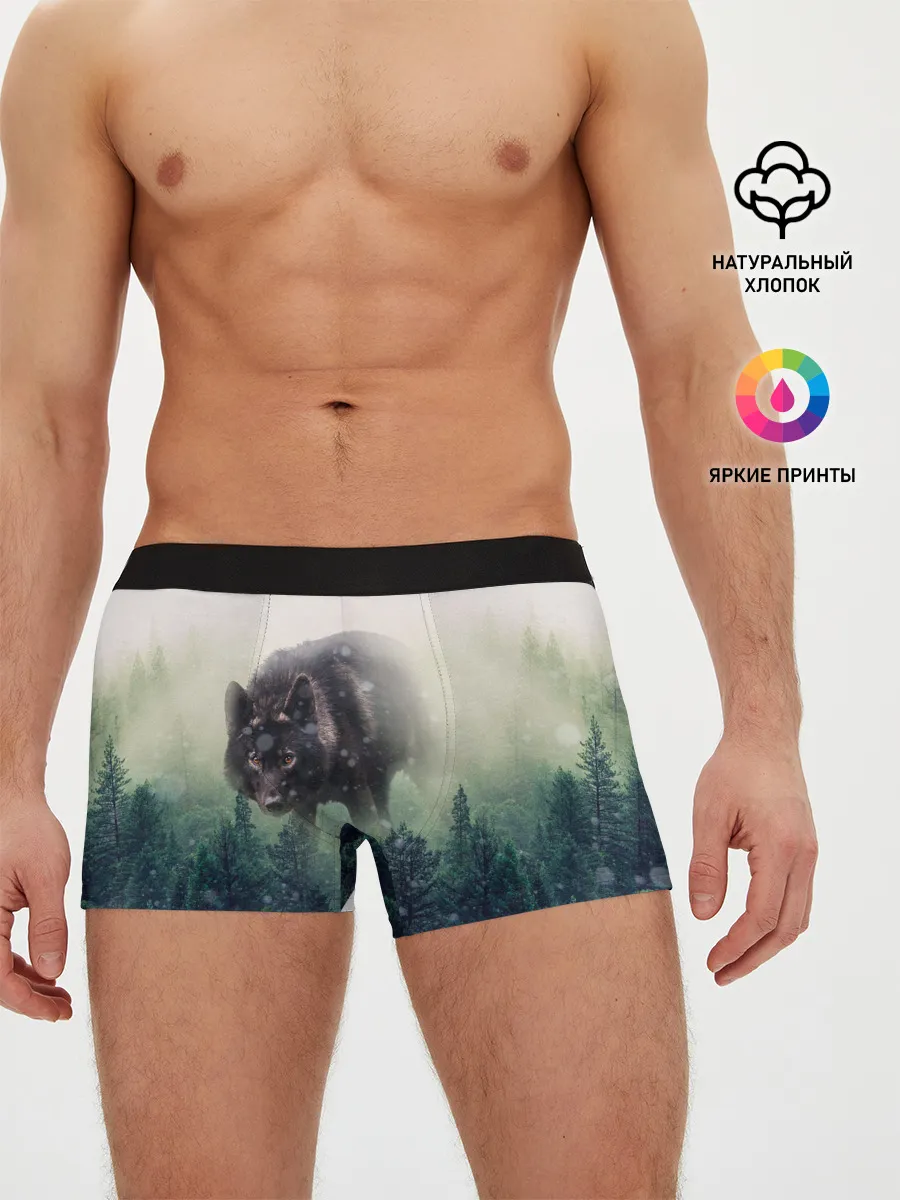 Мужские трусы боксеры / Волк