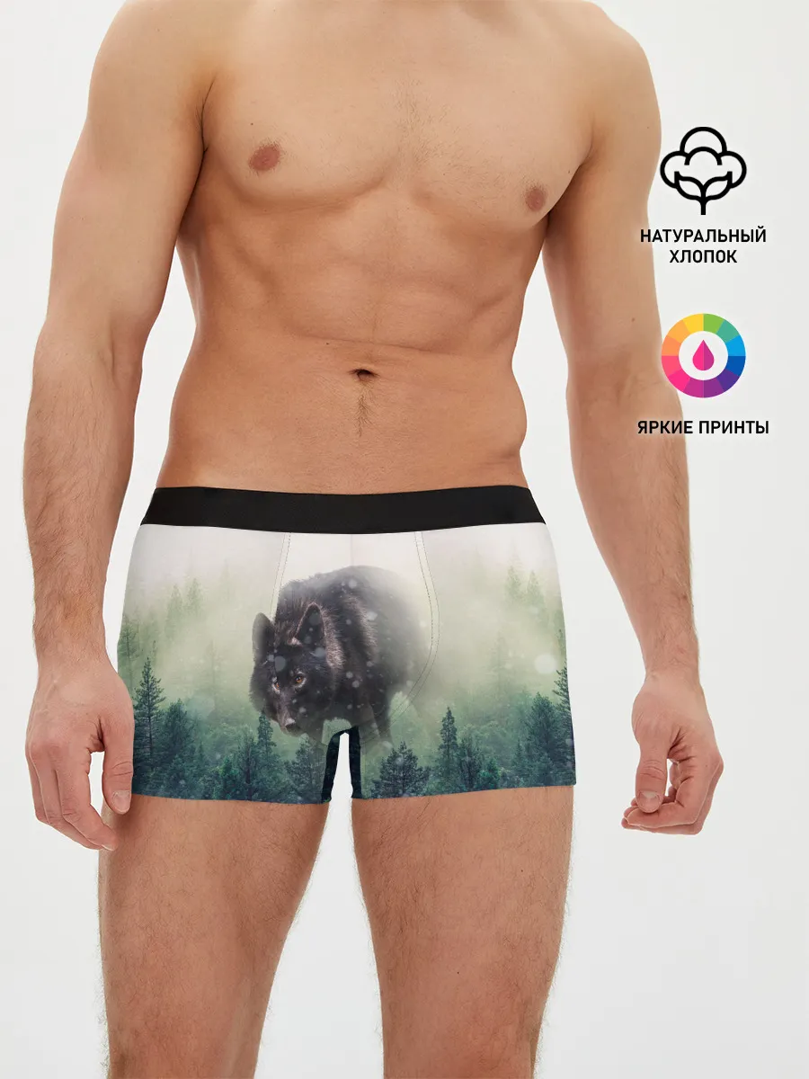 Мужские трусы боксеры / Волк