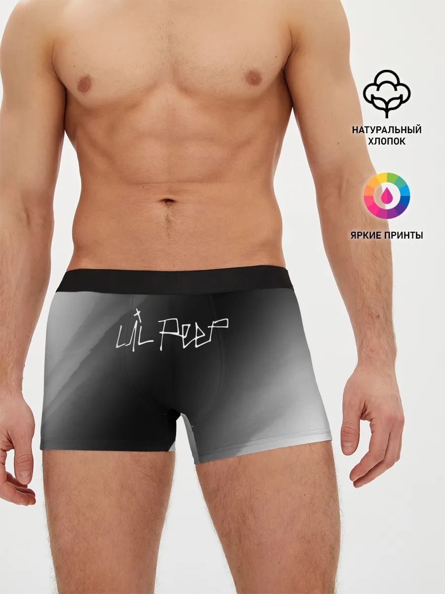 Мужские трусы боксеры / LIL PEEP / ЛИЛ ПИП