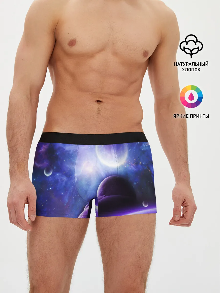 Мужские трусы боксеры / Неоновый Космос
