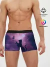 Мужские трусы боксеры / Кошка играет с бабочкой