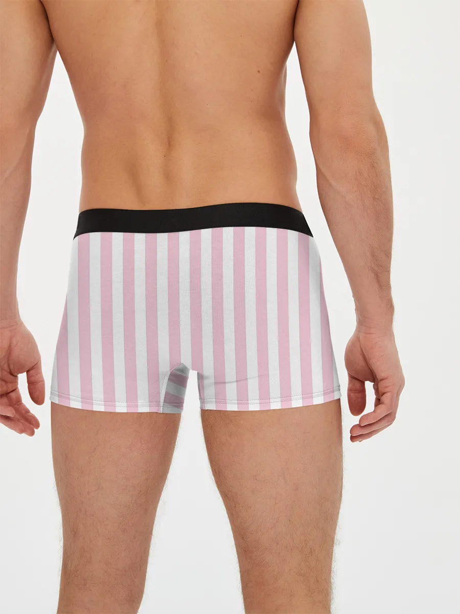 Мужские трусы боксеры / Розовые линии