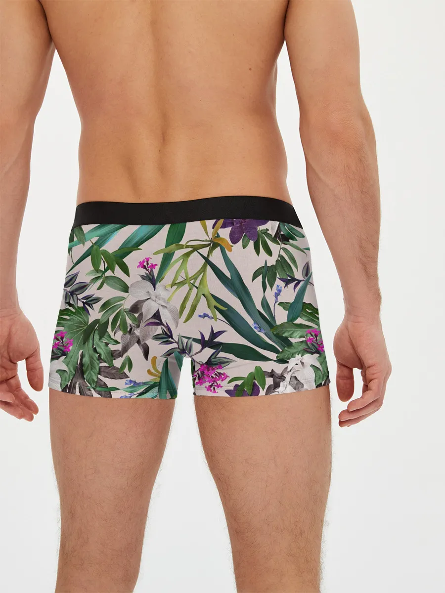 Мужские трусы боксеры / Череп в цветах