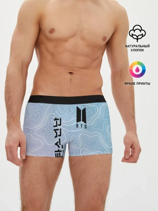 Мужские трусы боксеры / BTS / БТС.