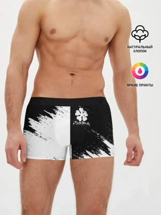 Мужские трусы боксеры / Черный Клевер инверсированный фон