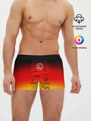 Мужские трусы боксеры / RAMMSTEIN АВТОГРАФЫ УЧАСТНИКОВ