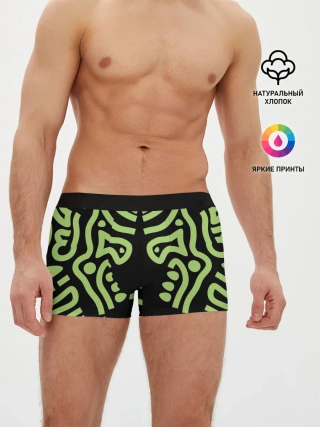 Мужские трусы боксеры / узор тату