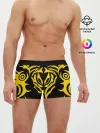 Мужские трусы боксеры / Узор жёлтый