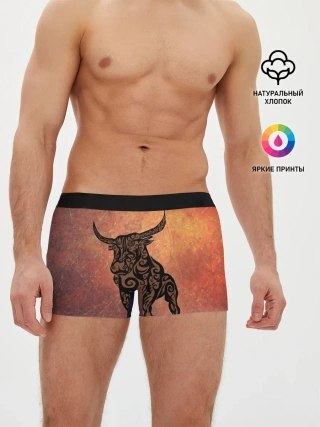 Мужские трусы боксеры / Символ года 2021 Бык