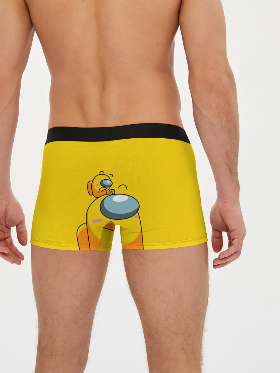 Мужские трусы боксеры / AMONG US YELLOW