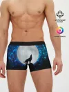Мужские трусы боксеры / Волк воющий на луну