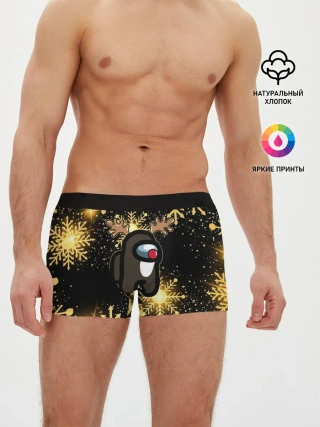 Мужские трусы боксеры / AMONG US НОВОГОДНИЙ